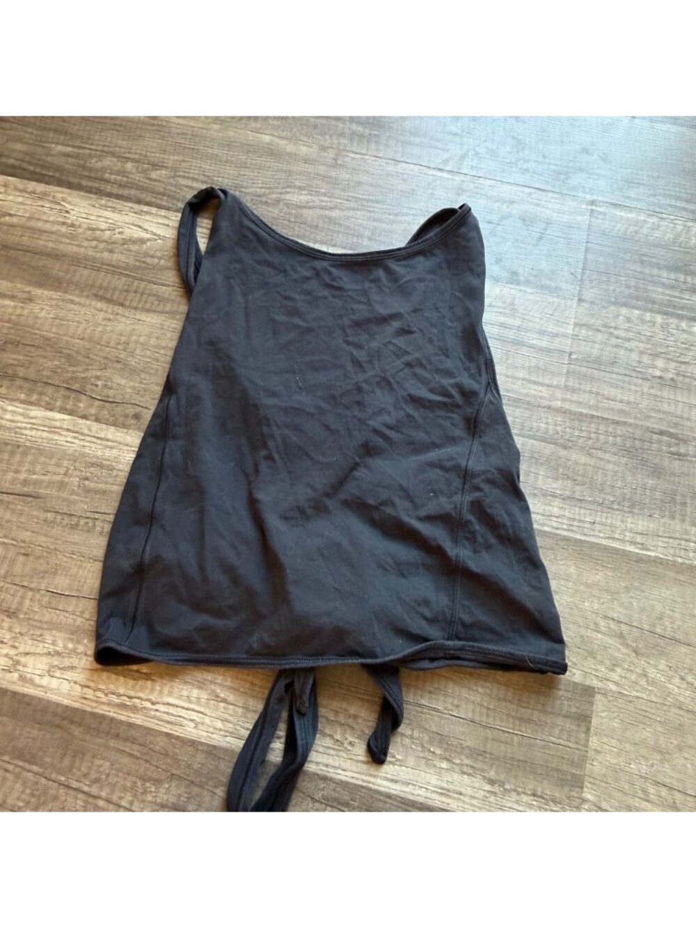 Lululemon Black Cross-Back Tie Tank Top Womens Athleisure S